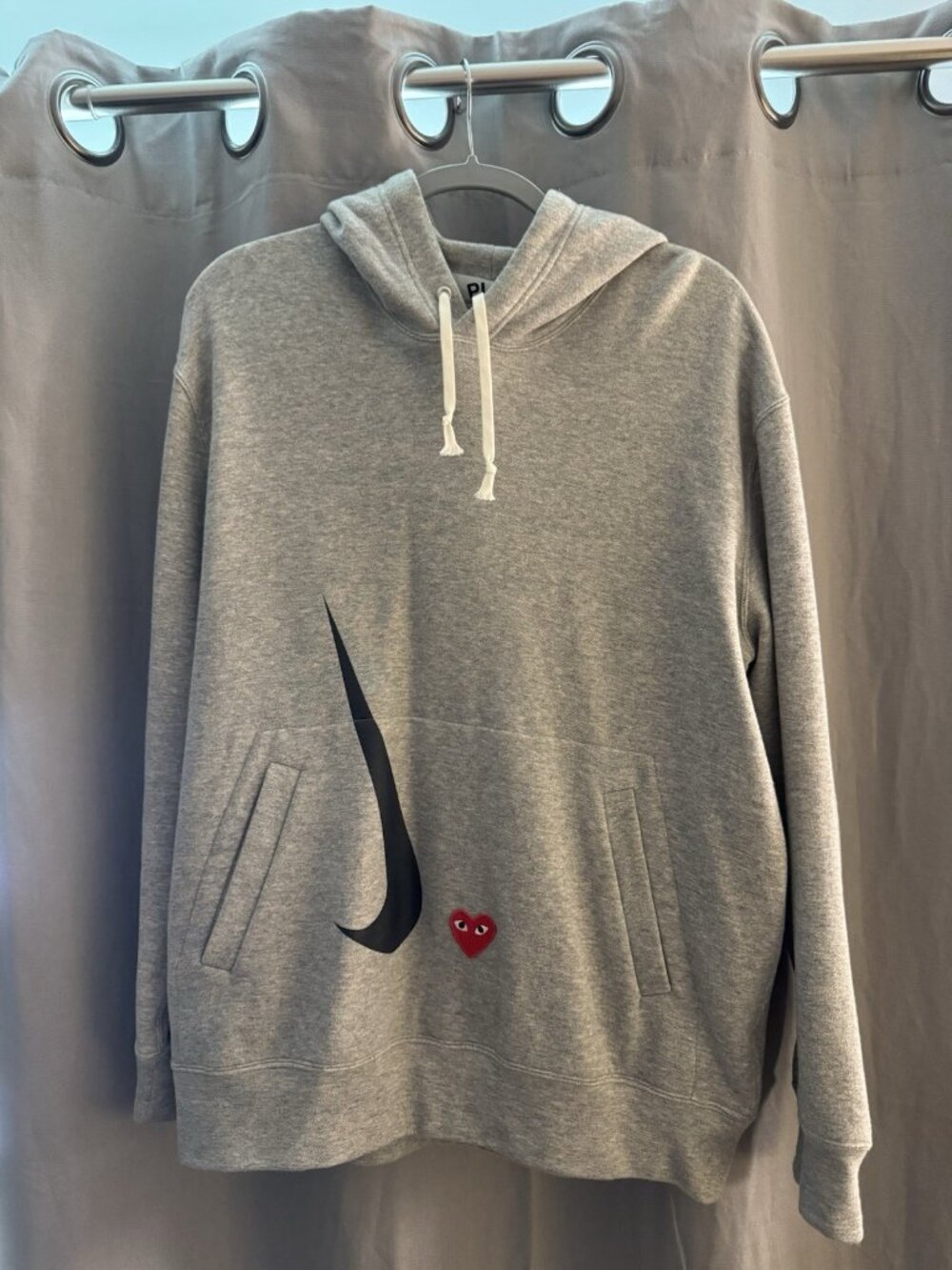 Nike x Play Comme des Garcons Pullover Hoodie Men's XL Gray